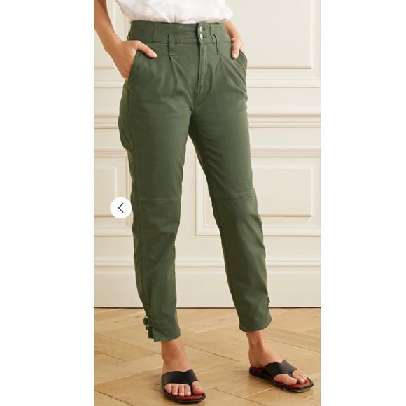 VERONICA BEARD JEANS Monika Tapered Army Green Pants - Picture 3 of 12